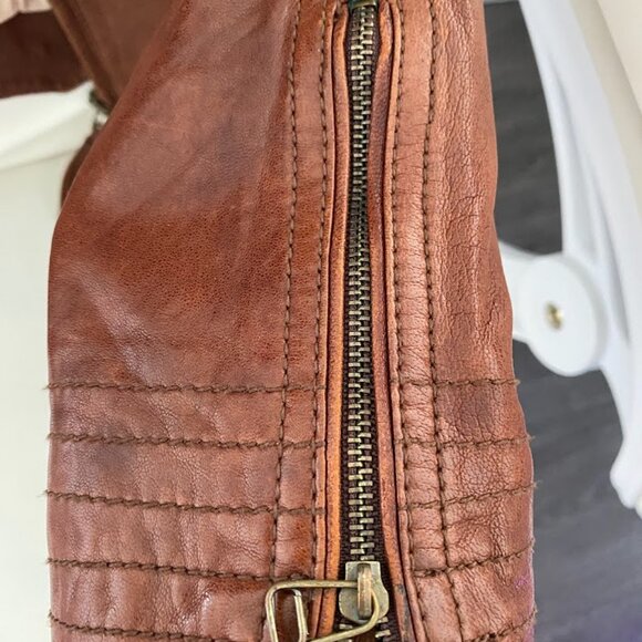 VINTAGE O'2nd Leather Jacket in Size S - Picture 4 of 5
